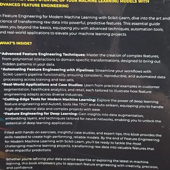 Feature Engineering For Modern Machine Learning with Scikit-learn Book 2 - Picture 3 of 7